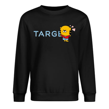 Front Patterned Long Sleeve TopCotton EssentialFit