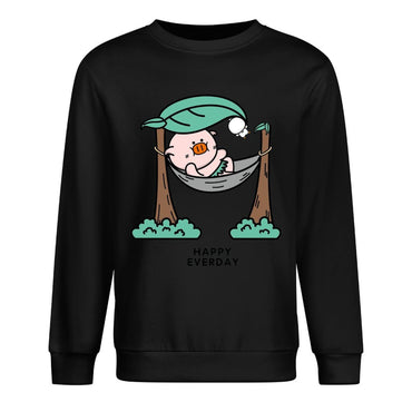 Front Patterned Long Sleeve TopLooseFit SoftTouch