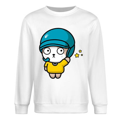 Front Patterned Long Sleeve TopMinimalist Smooth Feel