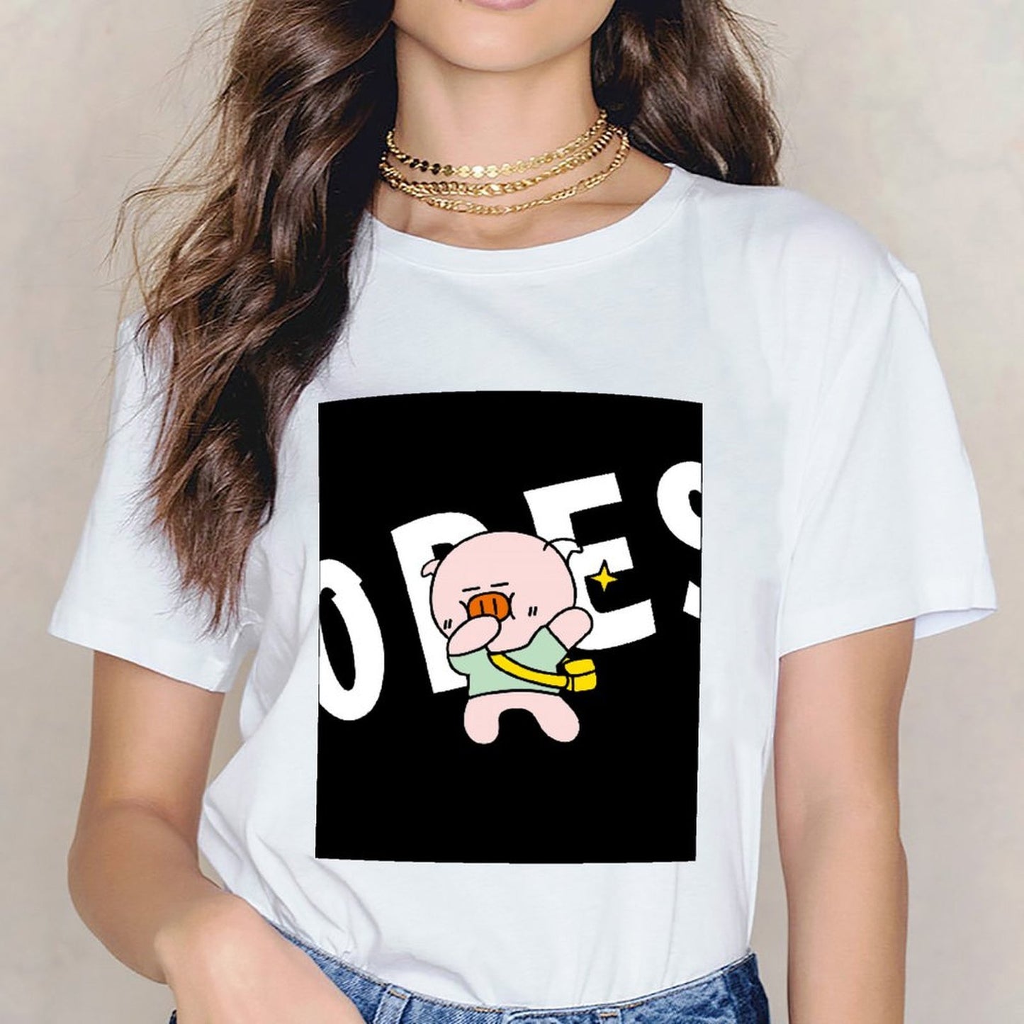 Unisex Fitted Front Graphic T-shirt