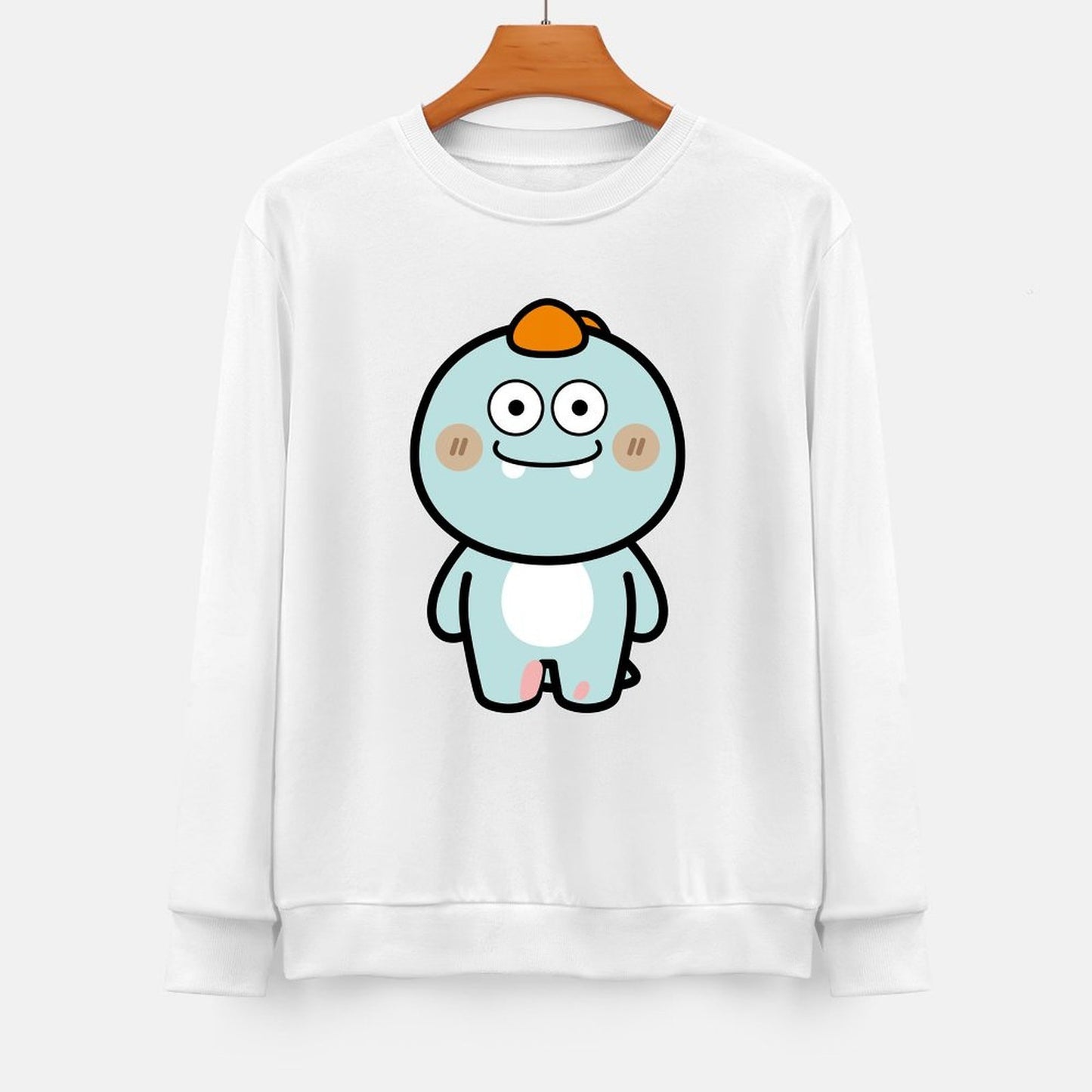 Front Patterned Long Sleeve TopLooseFit StreetFit