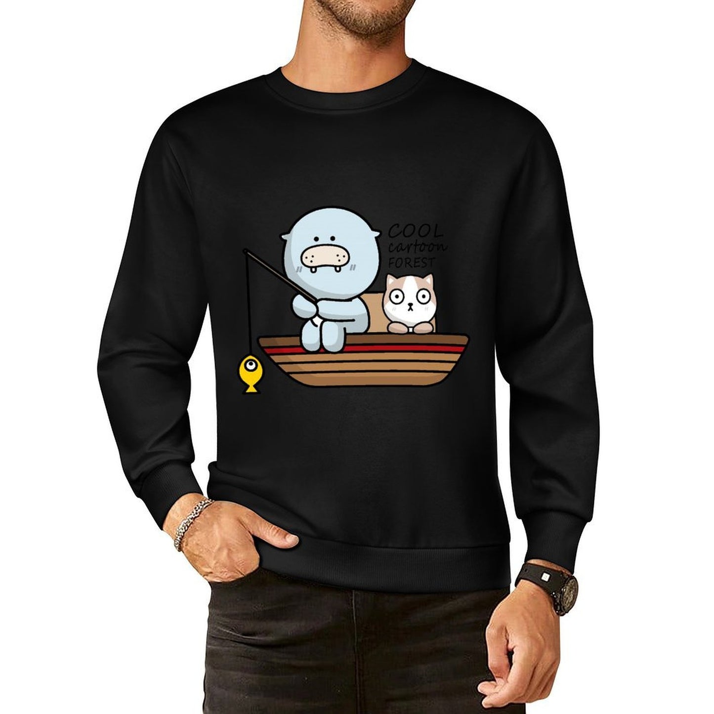 Front Patterned Long Sleeve TopCoreLine EverydayTee