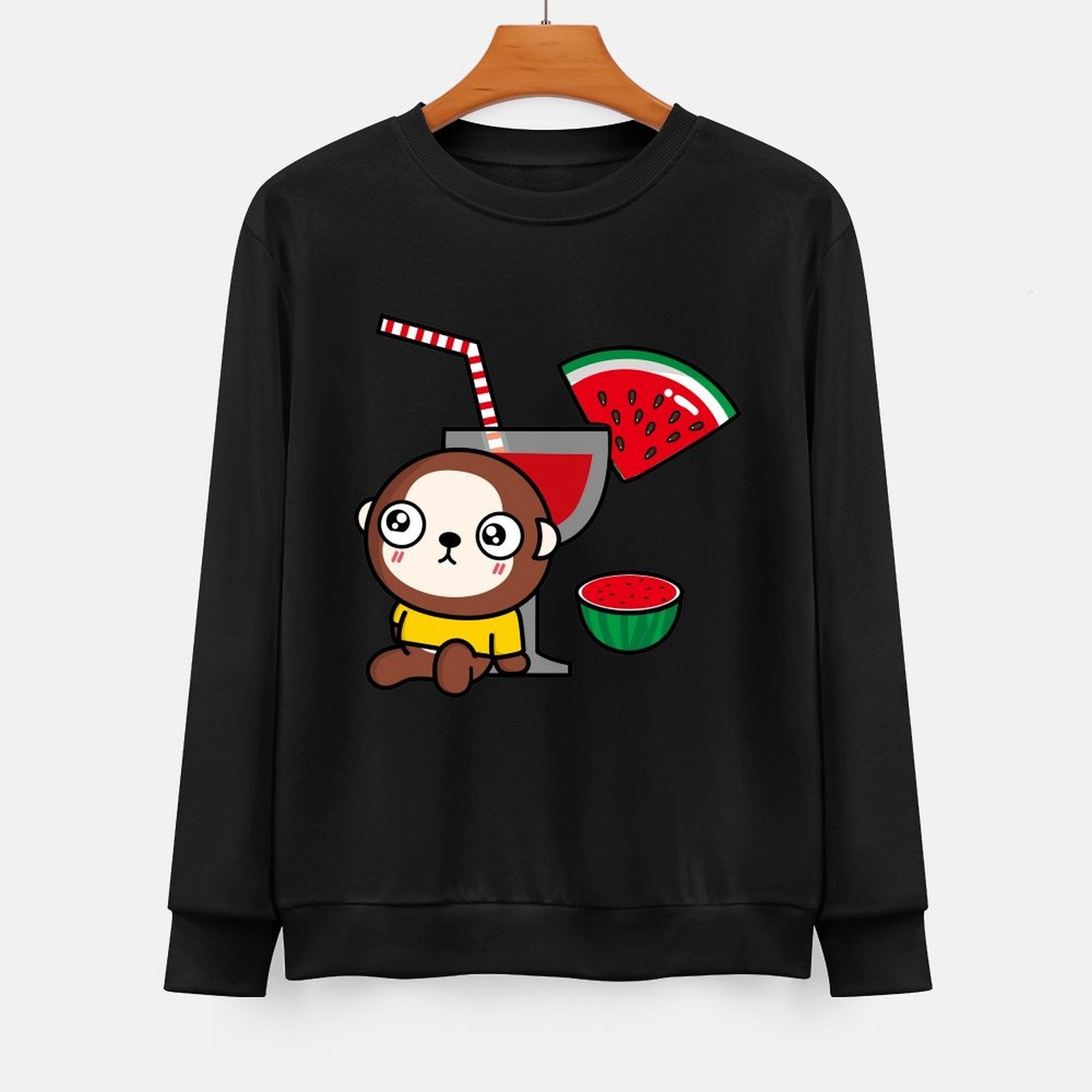  Front Patterned Long Sleeve TopDaily ClassicStyle