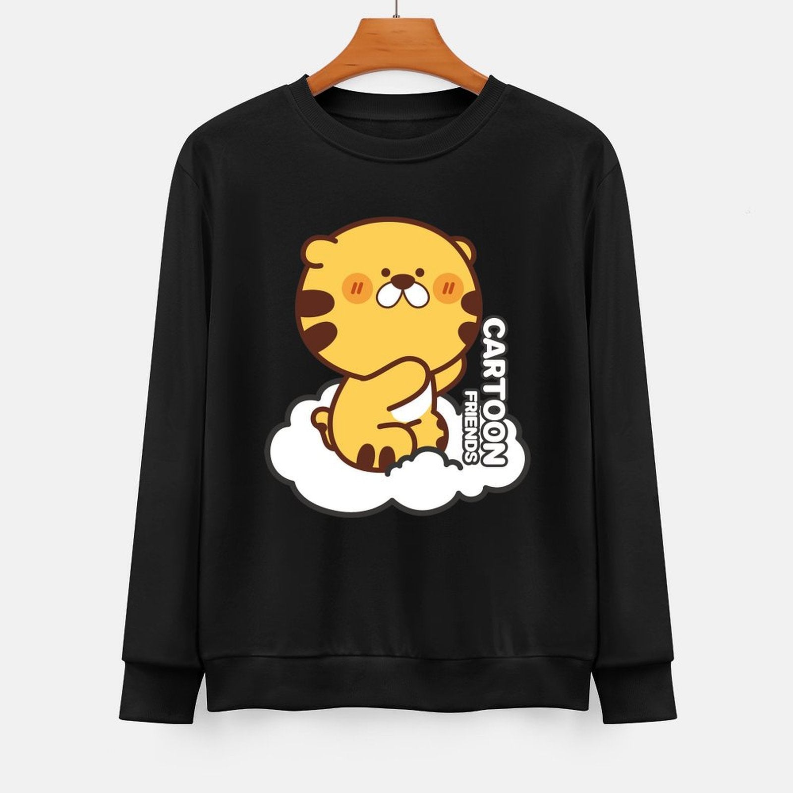  Front Patterned Long Sleeve TopTear-Resistant Sharp