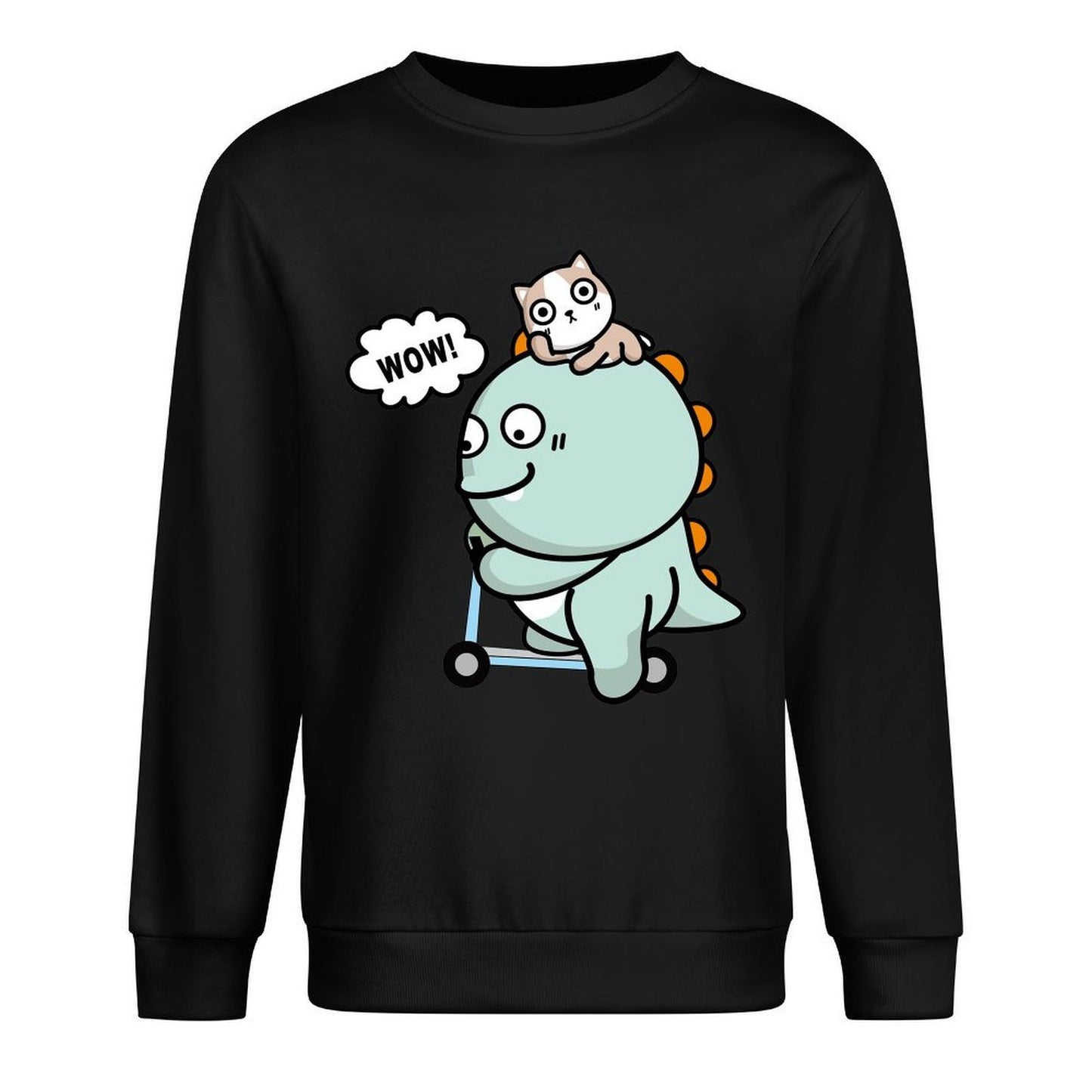 Front Patterned Long Sleeve TopCotton AllSeason