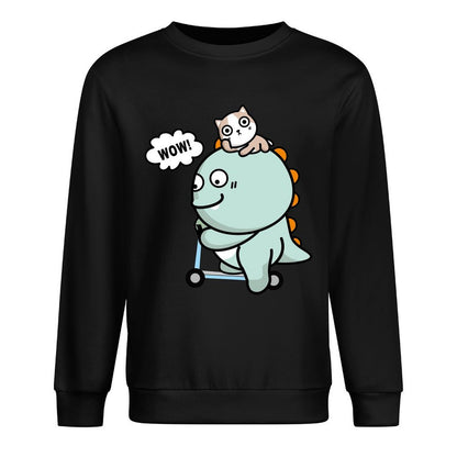 Front Patterned Long Sleeve TopCotton AllSeason