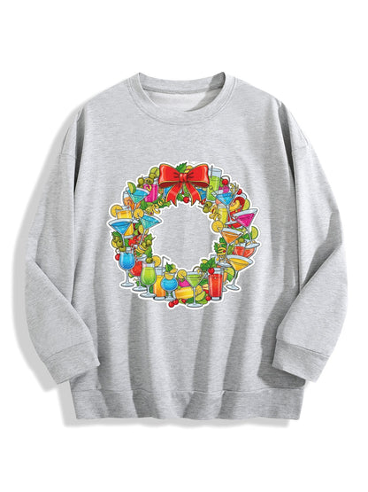 Customized Christmas-themed hoodies wreath