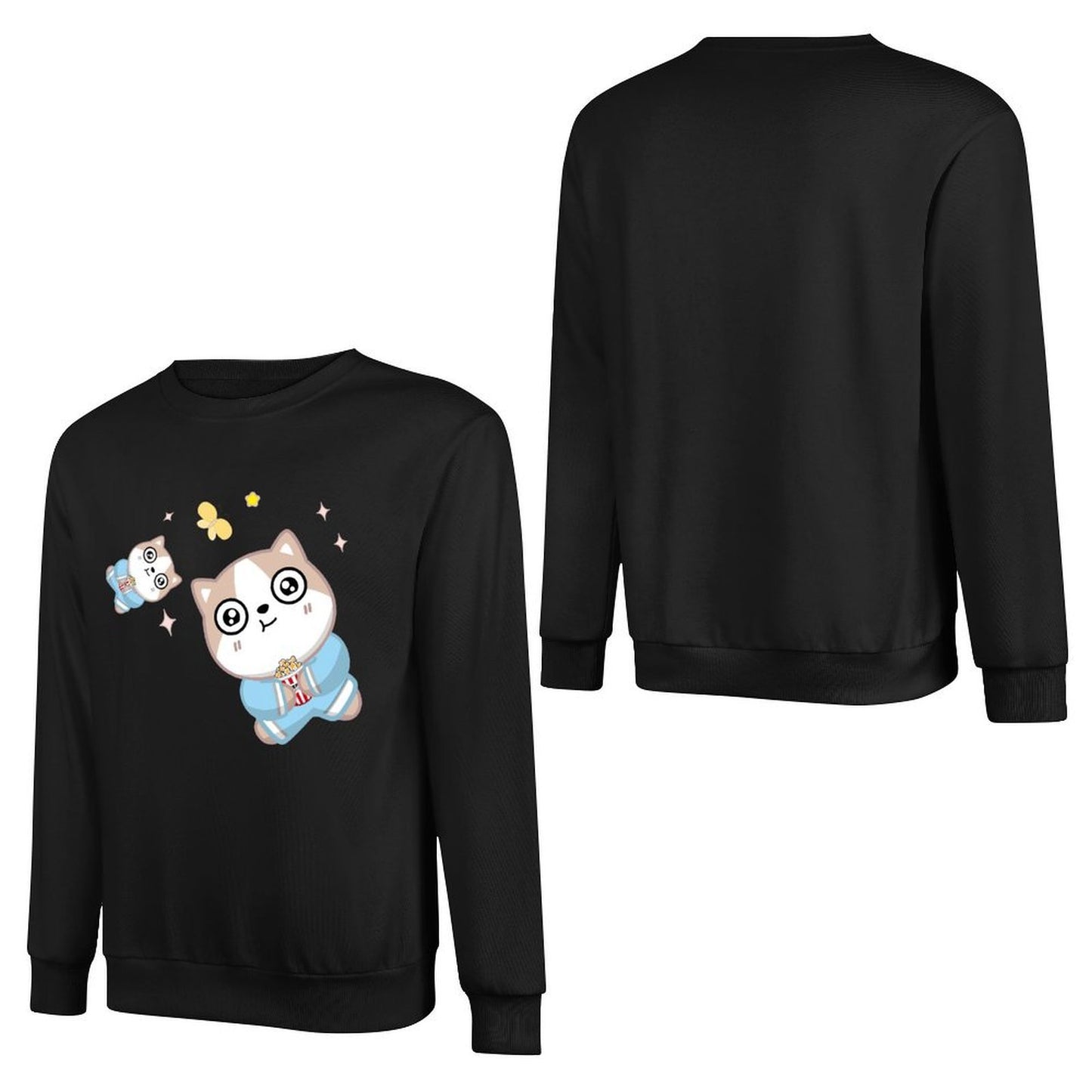 Front Patterned Long Sleeve TopEasyWear EverydayWear