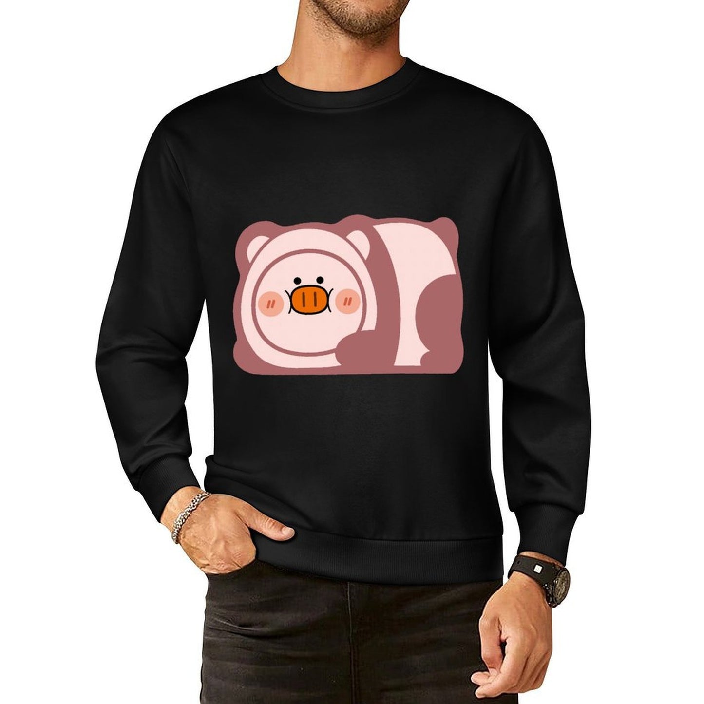 Front Patterned Long Sleeve TopClassicSeries 100% Cotton