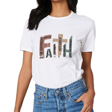 Inkmay Casual Cotton T-shirt Bible Verses On Colorful Backgrounds Unisex T-shirtStandard EverydayComfort T-Shirt