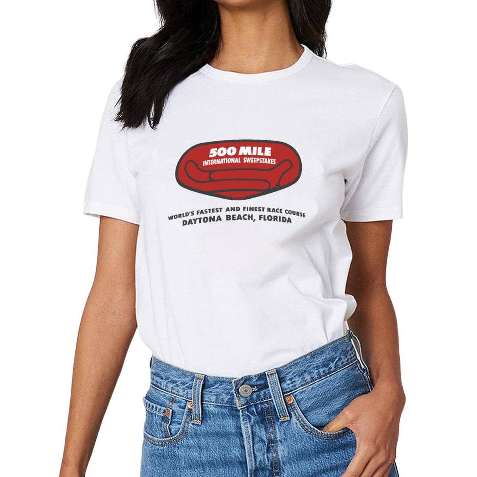 Inkmay Casual Cotton T-shirt Red Oval With Text Inside Unisex T-shirtSoftFeel EasyWear T-Shirt