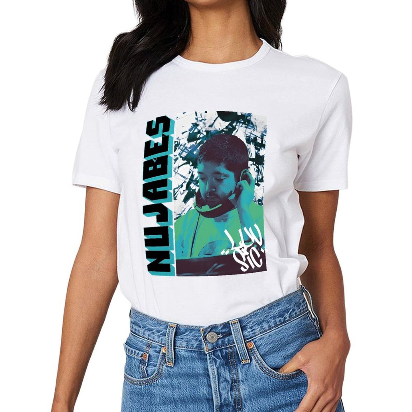 Inkmay Casual Cotton T-shirt Abstract Art With Bold Colors Unisex T-shirt
