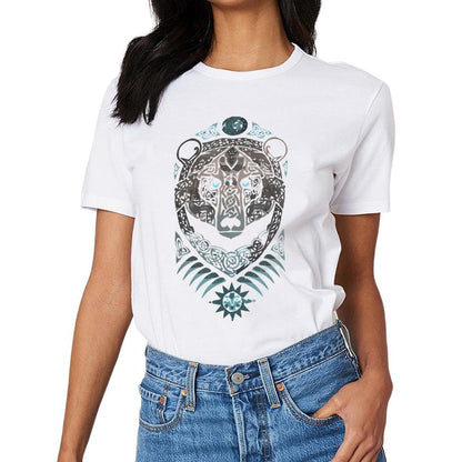 Inkmay Casual Cotton T-shirt Celtic Wolf Design With Intricate Patterns Unisex T-shirtPrint-Ready SoftTouch T-Shirt