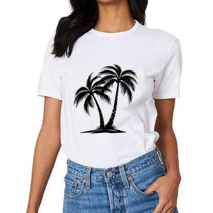 inkmay-casual-cotton-t-shirt-solid-white-vertical-line-on-black-unisex-t-shirt