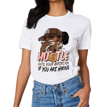 Inkmay Casual Cotton T-shirt Atlanta Hustle Artwork With Moneybag Unisex T-shirtModernFit RelaxFit T-Shirt
