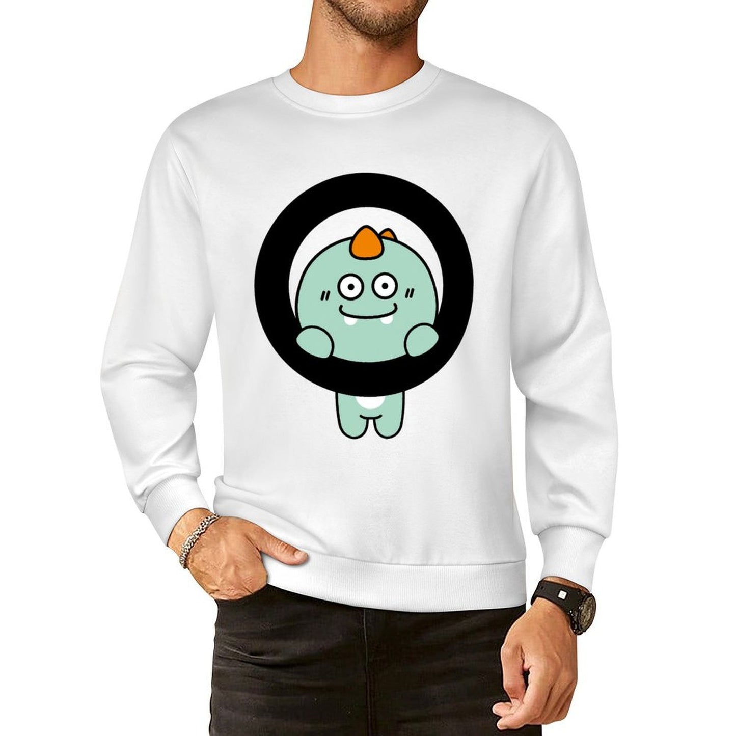 Front Patterned Long Sleeve TopPremium Finish Tear-Resistant