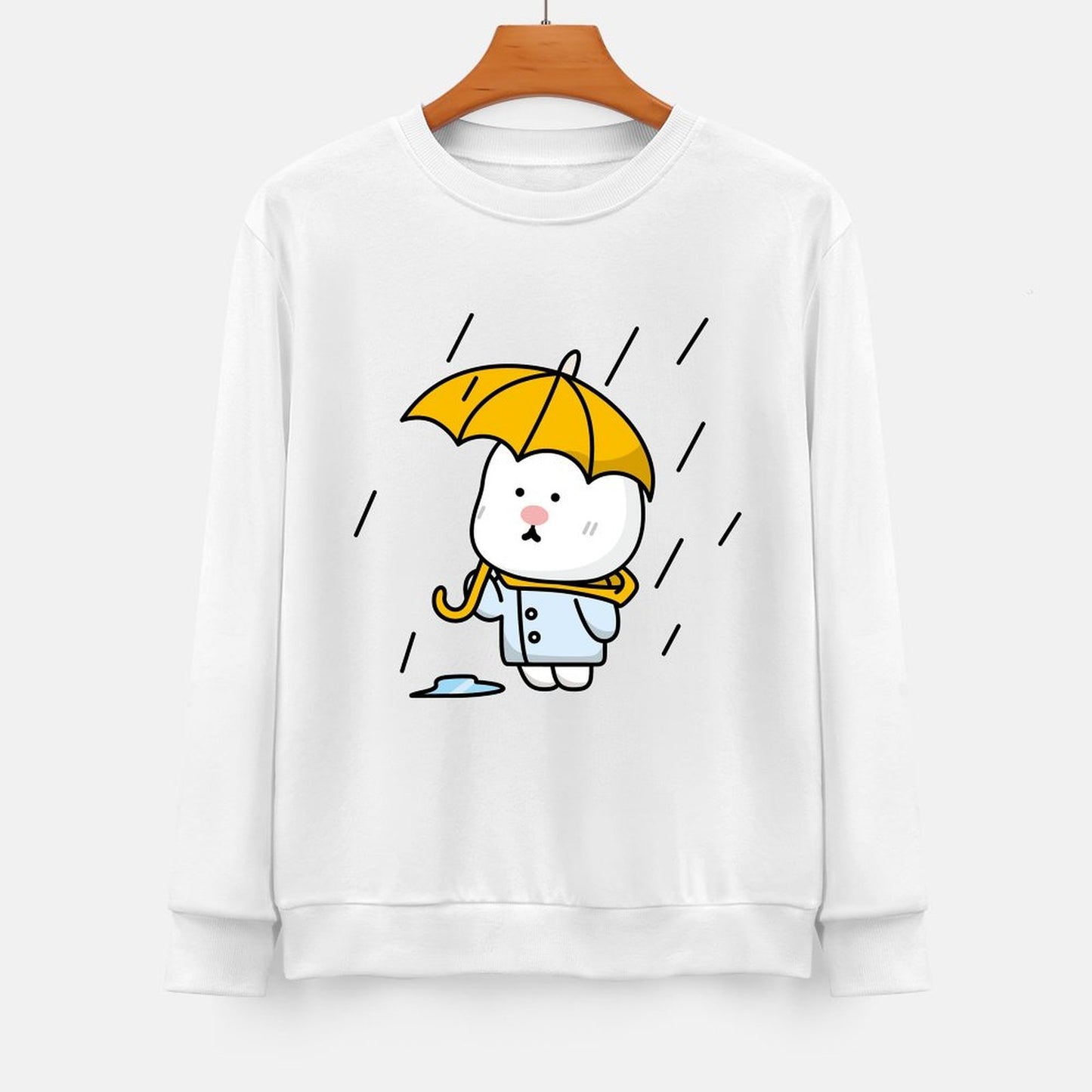 Front Patterned Long Sleeve TopFade-Resistant Street