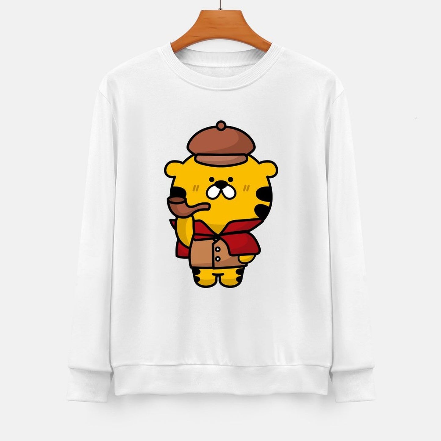 Front Patterned Long Sleeve TopStandard Midweight