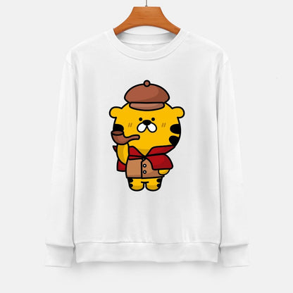 Front Patterned Long Sleeve TopStandard Midweight