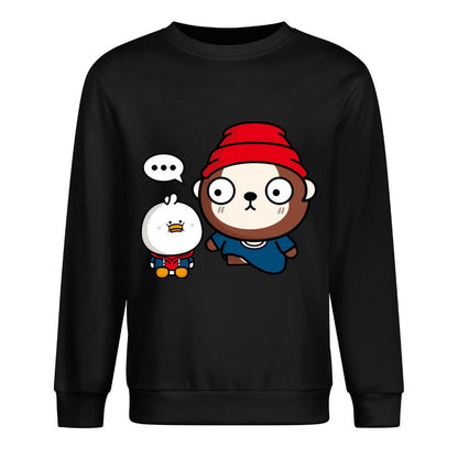 Front Patterned Long Sleeve TopHeavyweight Breathable