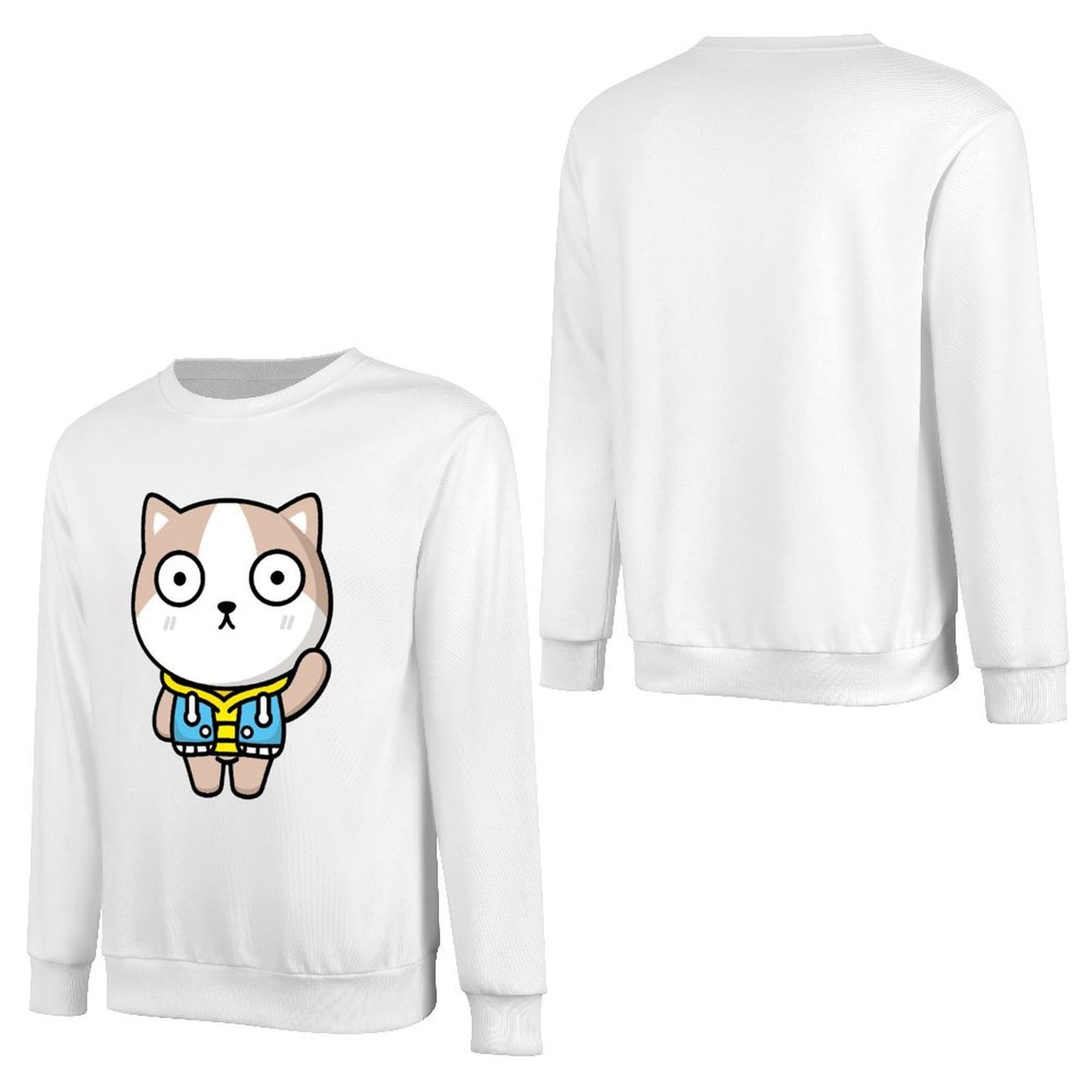 Front Patterned Long Sleeve TopFitted RelaxFit