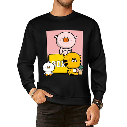 Front Patterned Long Sleeve TopUnisex SoftLine