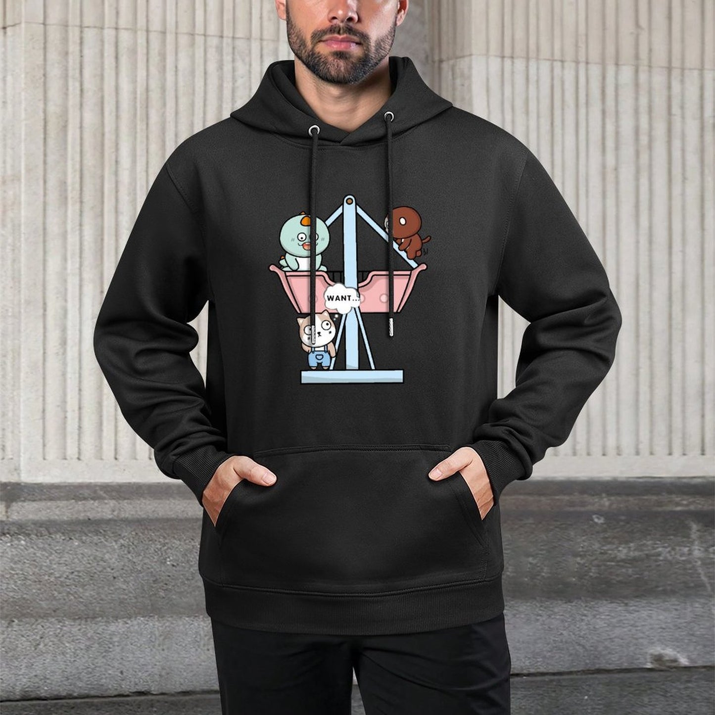 IPBR 250g Hooded Pocket Sweatshirt Front GraphicMen's Hooded  Sweatshirt4003908