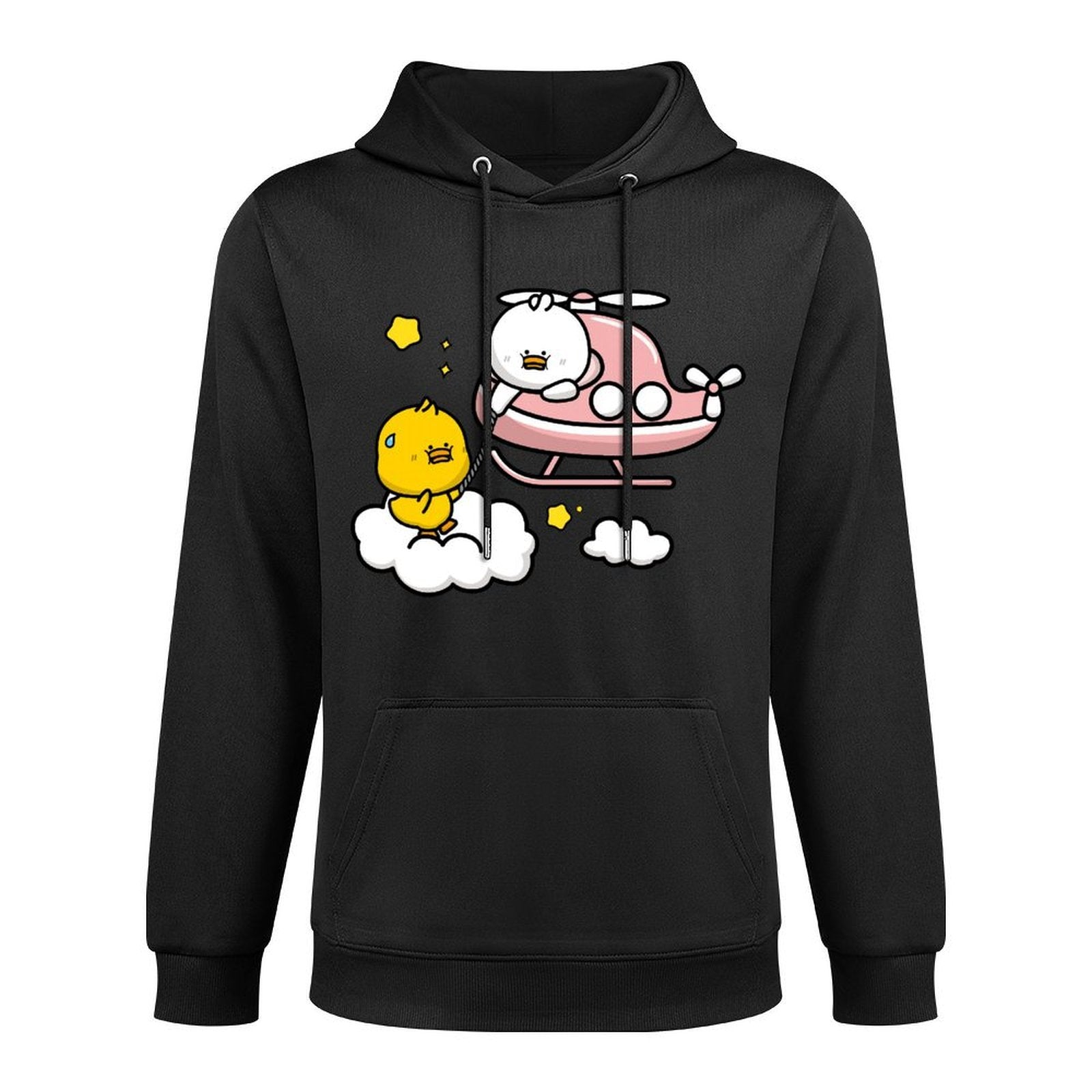 Solid Seamless Front Graphic Hoodies