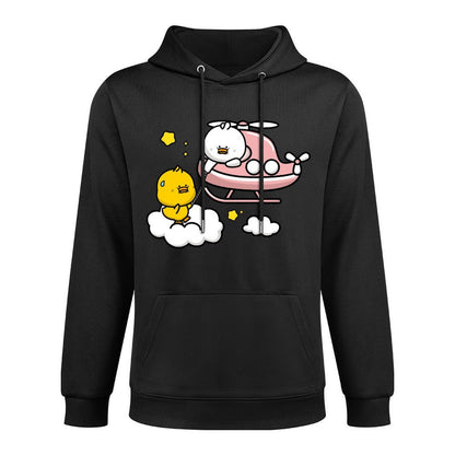 Solid Seamless Front Graphic Hoodies