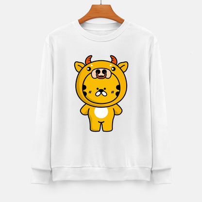 Front Patterned Long Sleeve TopFresh Smooth Feel