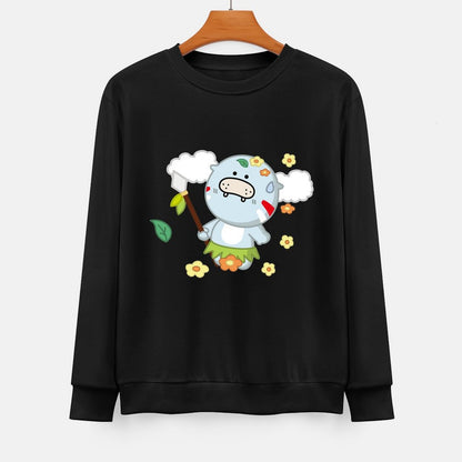  Front Patterned Long Sleeve TopPrint-Ready Plain