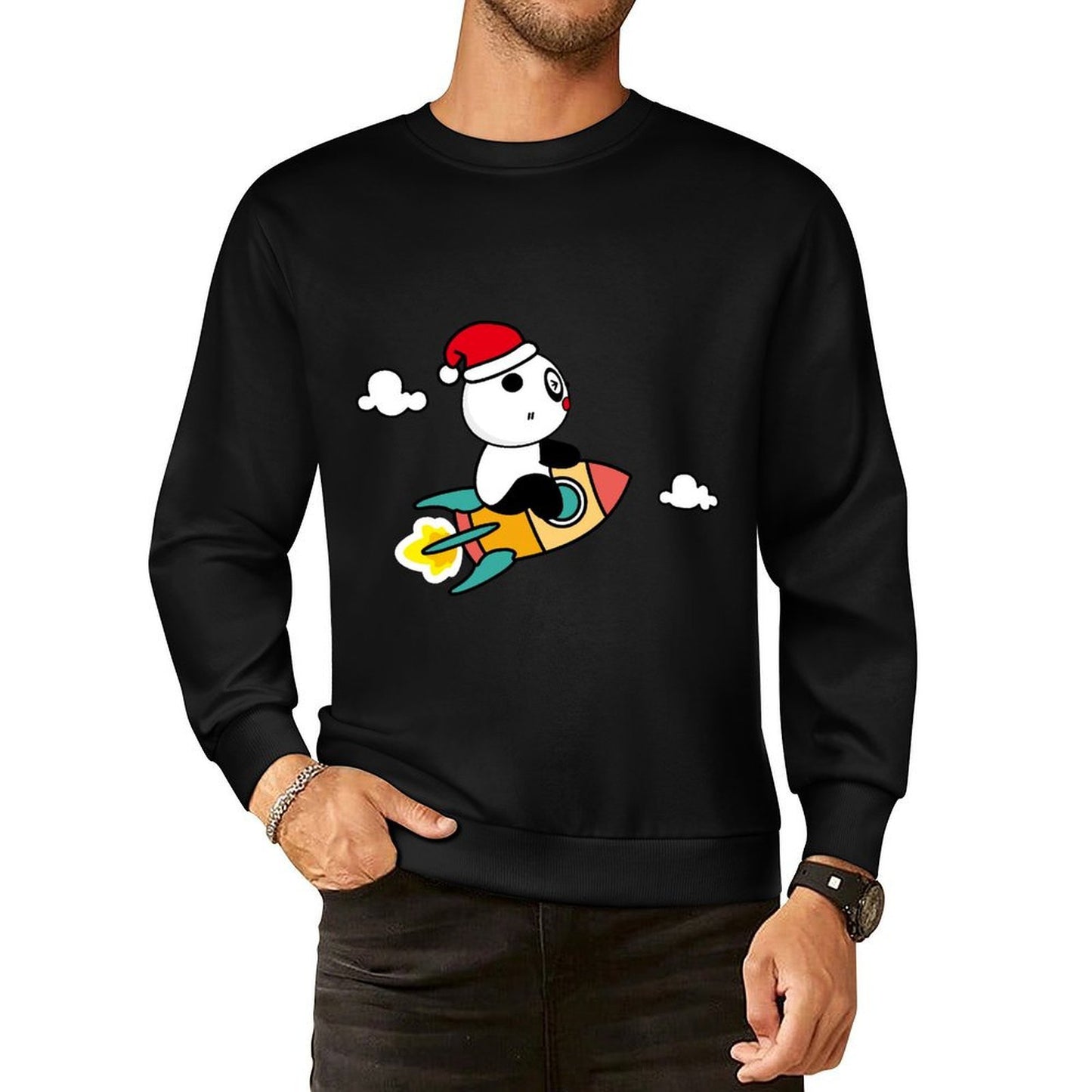 Front Patterned Long Sleeve TopSimple Breathable