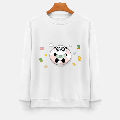 Front Patterned Long Sleeve TopLooseFit Breathable