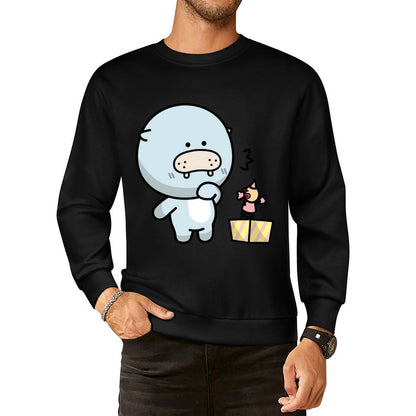 Front Patterned Long Sleeve TopCleanCut Oversized