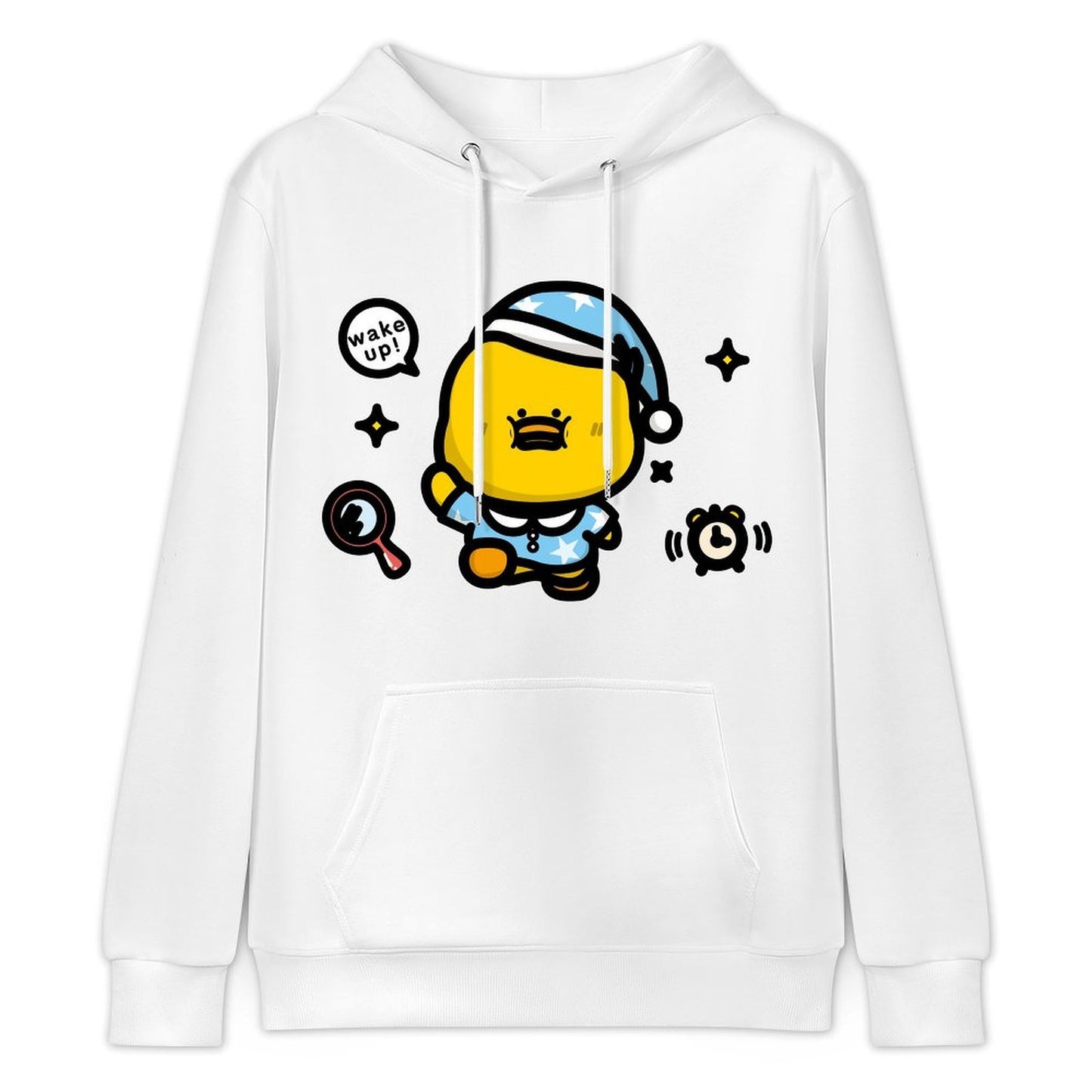 Solid Basic Front Graphic Hoodies