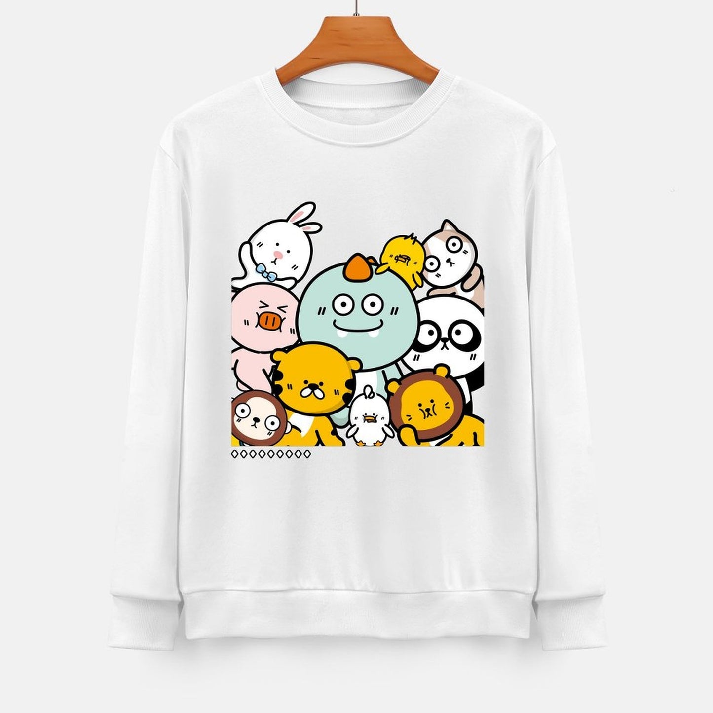 Front Patterned Long Sleeve TopIndoor Strong