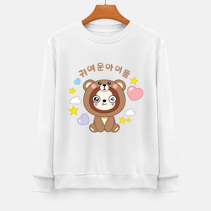 Front Patterned Long Sleeve TopNatural Outdoor