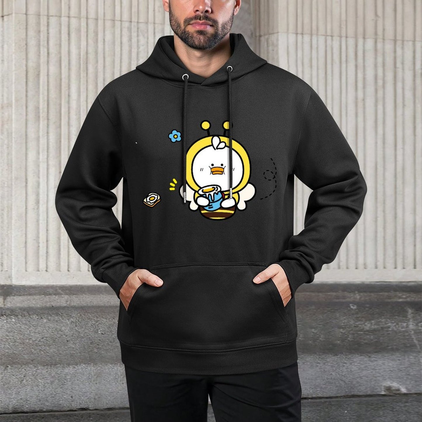 Soft-Touch Lightweight Front Graphic Hoodies