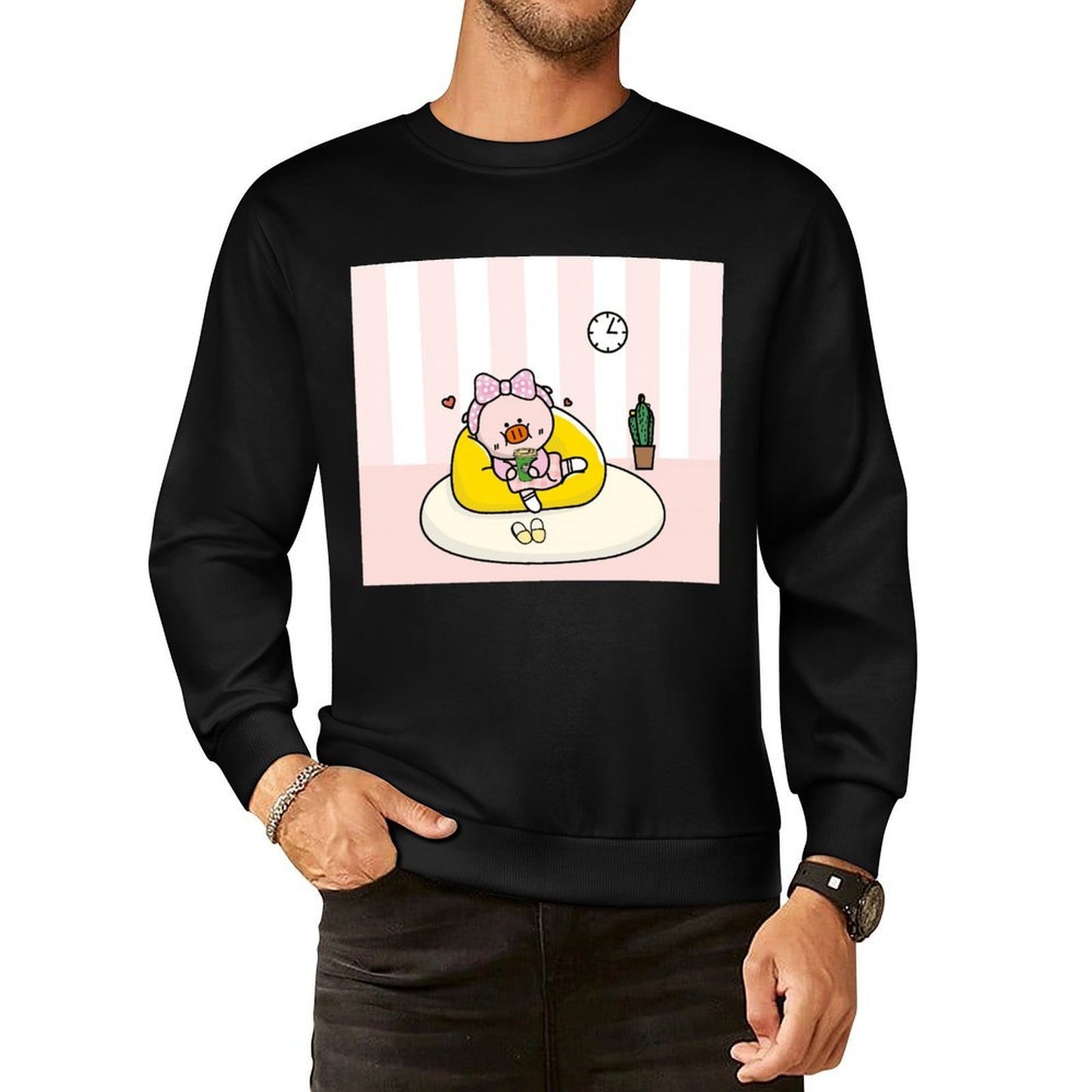 Front Patterned Long Sleeve TopLogo-Ready RegularFit