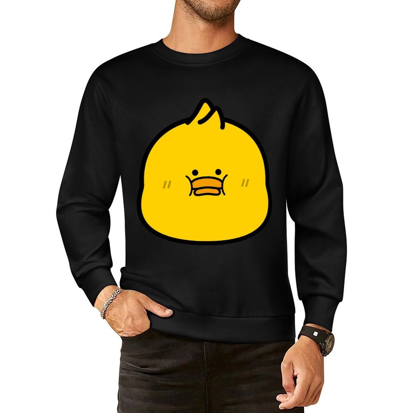 Front Patterned Long Sleeve TopSoftFeel Reliable