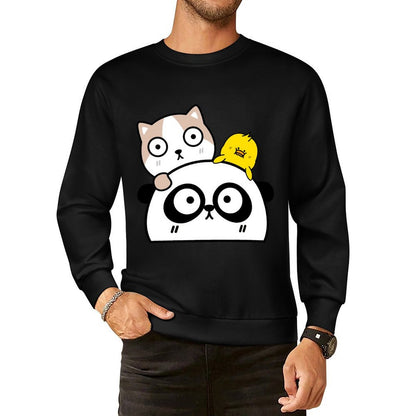 Front Patterned Long Sleeve TopTear-Resistant Retro