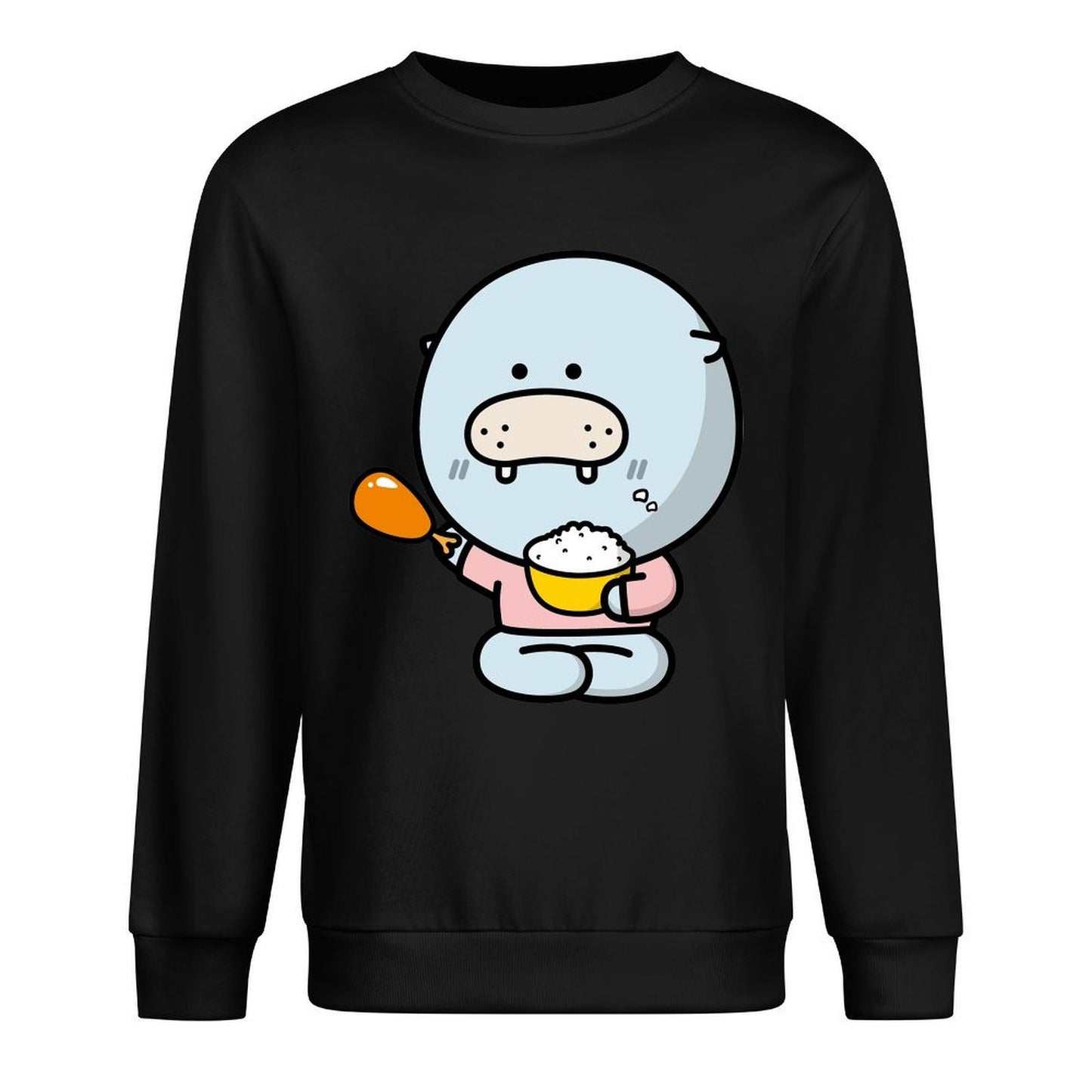 Front Patterned Long Sleeve TopRelaxed Fit Essential