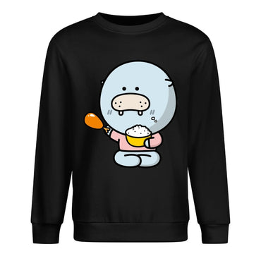 Front Patterned Long Sleeve TopRelaxed Fit Essential