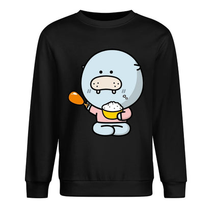 Front Patterned Long Sleeve TopRelaxed Fit Essential