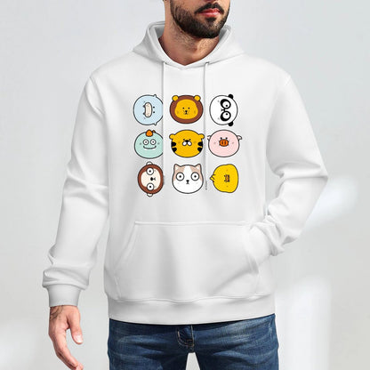 Front Graphic HoodiesBatch-Printed Plain