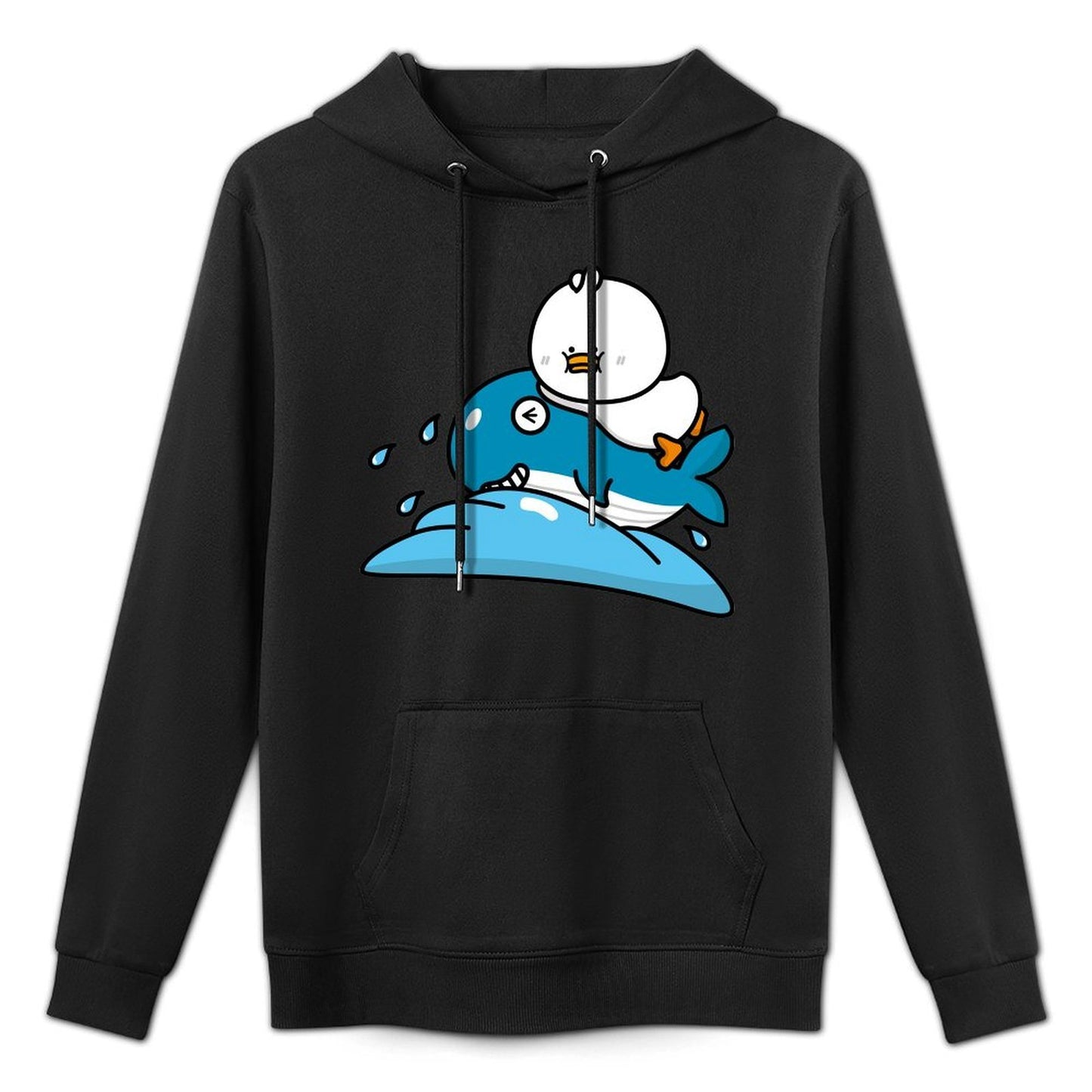 Fade-Resistant Oversized Front Graphic Hoodies