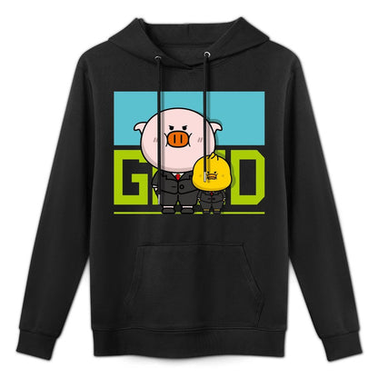 Natural Basic Front Graphic Hoodies