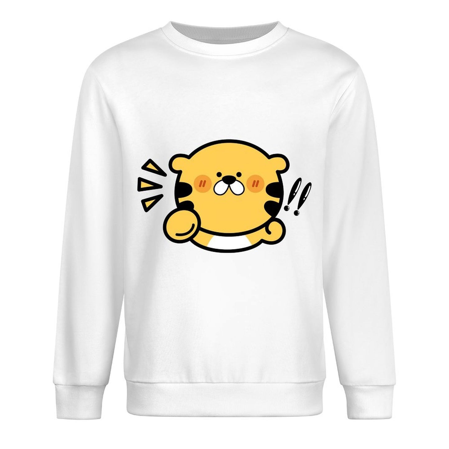 Front Patterned Long Sleeve TopMidweight Shrink-Resistant