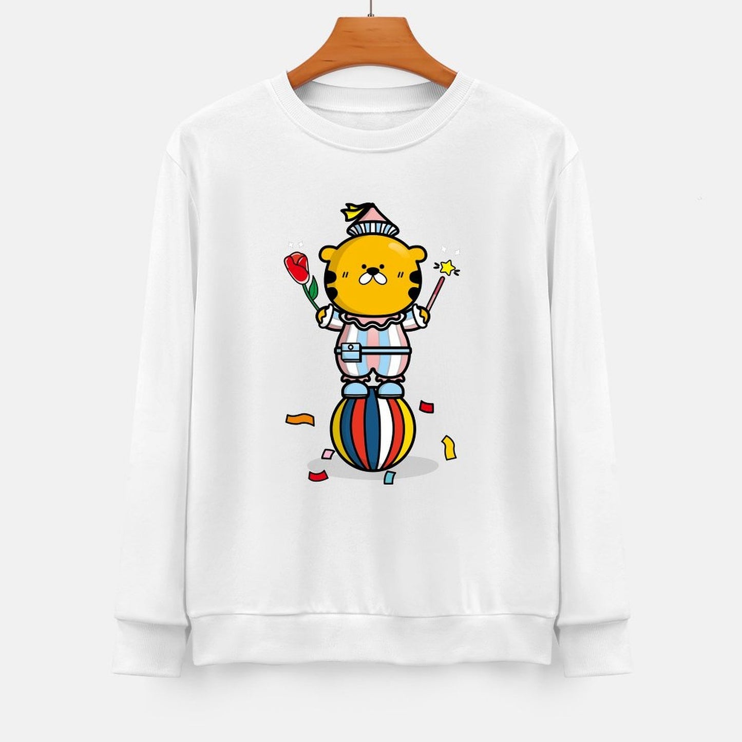 Front Patterned Long Sleeve TopVibrant Colors Recycled