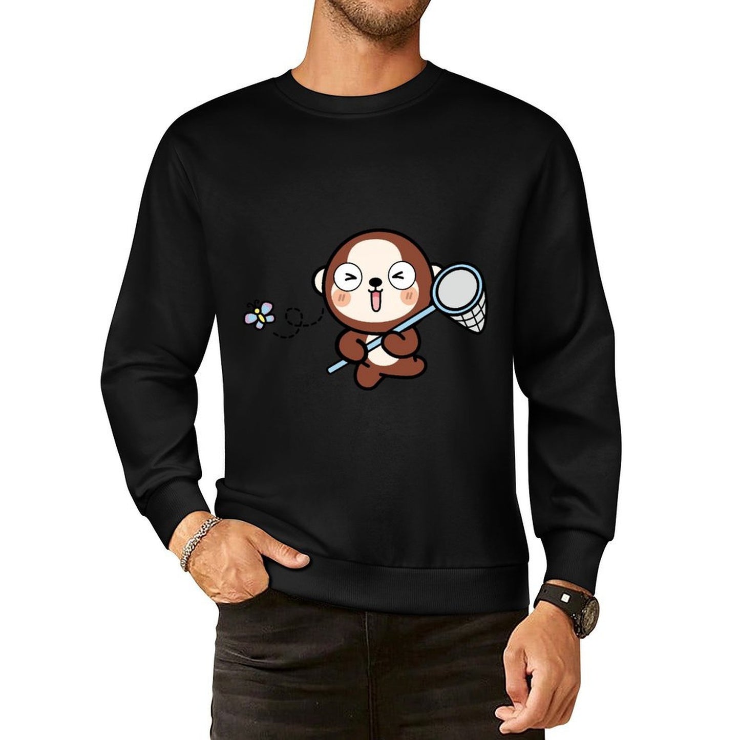 Front Patterned Long Sleeve TopSmoothWear Modern